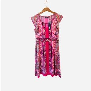 Apt 9 Pink Paisley Stretchy Dress In Size PXS